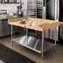Thumbnail image #2 for Advance Tabco 48-Inch x 30-Inch Bakers' Work Table with 1-3/4-Inch Wood Top and 4-Inch Splash