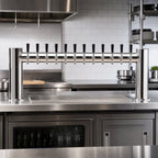 Thumbnail image #2 for Micro Matic USA Metropolis METRO-H-12PSSKR H-Style 12-Faucet Countertop Glycol-Cooled Stainless Steel Draft Beer Tower
