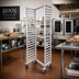 Thumbnail image #2 for John Boos Mobile Nesting Side-Loading Aluminum Bun Pan Rack, 20-Pan Capacity