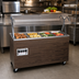 Thumbnail image #2 for Vollrath 2-Series Affordable Portable 4-Well Mobile Hot Food Station with Buffet Breath Guard, Enclosed Storage Base, Cherry Woodgrain, 120V