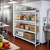 Thumbnail image #2 for Fermostock 4-Tier Corner Expansion Polymer Shelving Unit Kit, 47