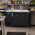 Thumbnail image #2 for Everest Refrigeration 49-Inch Two-Section Back Bar Refrigerator, 13 Cu. Ft., Self-Contained Side-Mounted, Stainless Steel Top