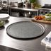 Thumbnail image #2 for American Metalcraft 14-Inch Round Onyx Galvanized Wide-Rim Serving Tray/Pan