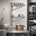 Thumbnail image #2 for Eagle Group 14-Inch Stainless Steel Double Mid Shelf Bracket for Adjustable Post Wire Wall Mounts