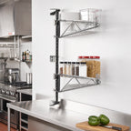 Thumbnail image #2 for Metro Super Erecta SW33C 18-Inch Chrome-Plated 2-Tier Post-Type Wall-Mount End Unit
