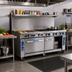 Thumbnail image #2 for Imperial Pro Series 72-Inch Gas Restaurant Range with 3/4-Inch Griddle, Standard Oven, and Open Cabinet Base