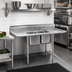 Thumbnail image #2 for Eagle Group 314 Series 2-Compartment 304 Stainless Steel Sink with Right Drainboard