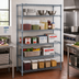 Thumbnail image #2 for Quantum 36-Inch W x 21-Inch D x 54-Inch H Wire Shelving Starter Unit, 5 Shelves, Gray Epoxy Antimicrobial Finish