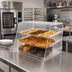 Thumbnail image #2 for Omcan Countertop Slant-Front Clear Acrylic Pastry Display Case with 3 Removable Trays