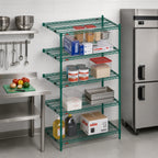 Thumbnail image #3 for Metro Super Erecta 5AN337K3 Add-On Wire Shelving Unit, 36W x 18D x 74H, 5 Shelves, Green Epoxy-Coated