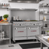 Thumbnail image #2 for Southbend Ultimate 48-Inch Gas Restaurant Range with 2 Non-Clog Burners, 36-Inch Thermostatic Griddle, Standard Oven and Cabinet Base