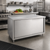Thumbnail image #2 for John Boos Stainless Steel Enclosed Work Table with Cabinet Base and Sliding Doors, 48