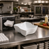 Thumbnail image #2 for American Metalcraft Squavy 87 oz. White Porcelain Free-Form Dinner Bowl