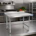 Thumbnail image #2 for BK Resources Open Base Riser Top Stainless Steel Work Table, 48 x 18 Inches