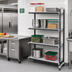 Thumbnail image #2 for Cambro Camshelving Elements XTRA 4-Shelf Solid Stationary Add-On Polymer Shelving Unit, 24 x 21 x 64 Inches, Speckled Gray