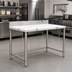 Thumbnail image #2 for Eagle Group 84-Inch x 24-Inch Poly Top Cutting Table with Stainless Steel Tubular Base and 4-1/2-Inch Backsplash