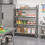 Thumbnail image #2 for Cambro Camshelving® Elements EXA184272VS4480 Polymer Stationary Add-On Shelving Unit, 18"D x 42"W x 72"H, 4-Tier, Gray