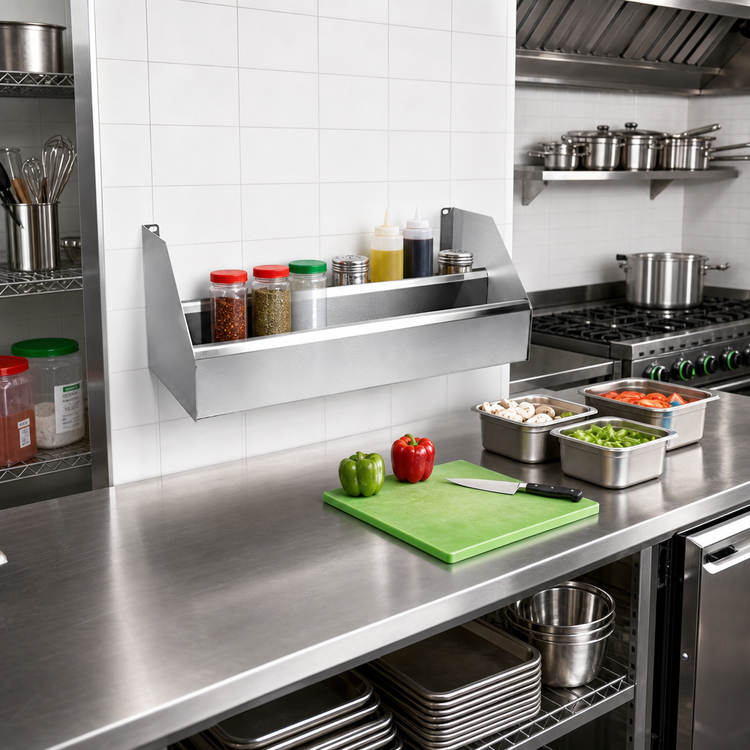Product image #2 for CHOICE 45-Inch Double Stainless Steel Speed Rail with Keyhole Mounting