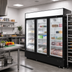 Thumbnail image #2 for Hurakan 81-Inch 3-Section Reach-In Glass Door Freezer Display, 55.7 Cu. Ft., 3 Sliding Doors, 110V