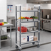 Thumbnail image #2 for Cambro Camshelving Elements XTRA 4-Tier High Density Mobile Starter Unit, 24 x 36 x 70-1/4 Inches, Vented Shelves, Speckled Gray
