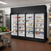 Thumbnail image #2 for True 4-Door Low-Temp Glass Door Freezer Merchandiser, 154.4 Cu. Ft., Black Exterior, White Interior