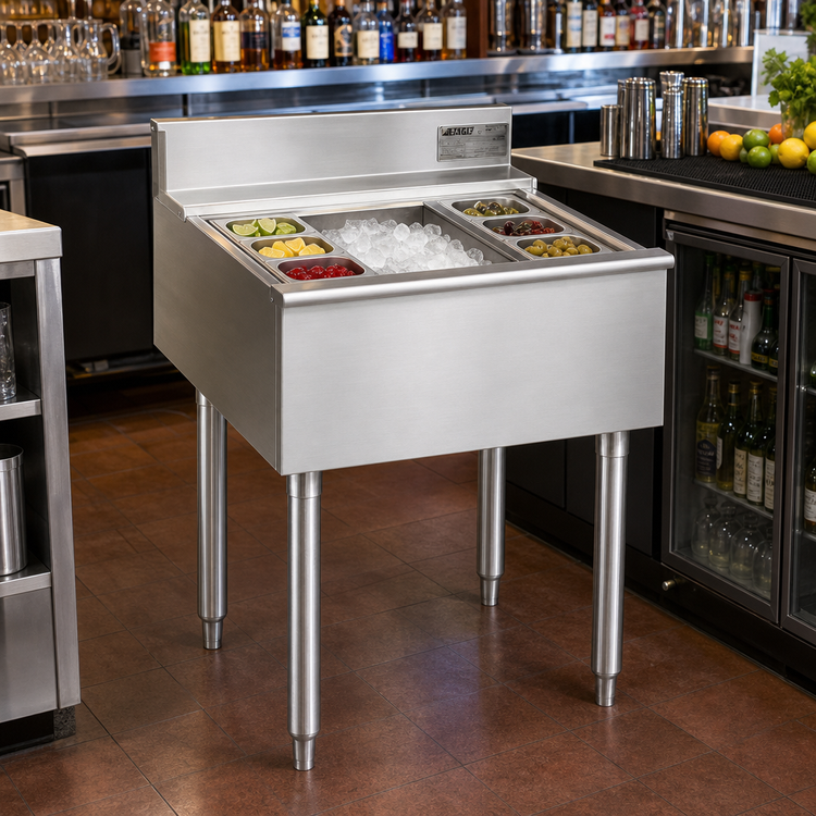 Product image #2 for Eagle Group 2200 Series Modular Underbar Cocktail Unit with 7-Circuit Cold Plate, 36" W x 24" D, 63 lb. Ice Capacity