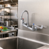 Thumbnail image #2 for T&S Brass B-0350 Wall Mount Surgical Sink Mixing Faucet with 5-3/4 Inch Gooseneck Spout and Rosespray Outlet
