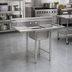 Thumbnail image #2 for Eagle Group 412 Series Single Compartment 430 Stainless Steel Sink with Dual 24-Inch Drainboards