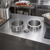 Thumbnail image #3 for John Boos Drop-In 18/300 Stainless Steel Dipper Well with Stainless Steel Insert and Basket Drain