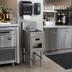 Thumbnail image #2 for Advance Tabco Prestige Supreme Stainless Steel Underbar Freestanding Hand Sink with Splash-Mount Faucet, Soap & Towel Dispensers, 18 x 20 x 36 Inches