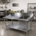 Thumbnail image #2 for John Boos 72-Inch x 30-Inch Stainless Steel Sink Table with Right-Side Prep Sink and Backsplash