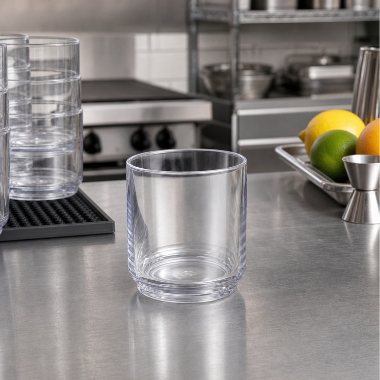 Product image #3 for American Metalcraft Unity Stackable Tritan Rocks Glass, Clear, 8 oz.
