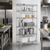 Thumbnail image #2 for EAGLEbrite 5-Tier Stationary Starter Wire Shelving Unit, 72W x 21D x 74H, Zinc Finish