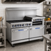 Thumbnail image #2 for Imperial Pro Series 60-Inch Gas Restaurant Range with Griddle, Convection Oven, and Open Cabinet Base