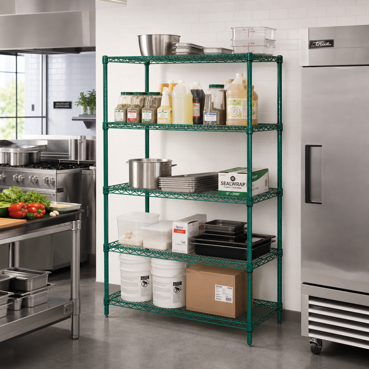 Product image #2 for Quantum 36W x 36D x 54H 5-Shelf Wire Shelving Starter Kit
