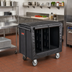 Thumbnail image #3 for Cambro Adjustable Tray and Dish Cart with Vinyl Cover, Black