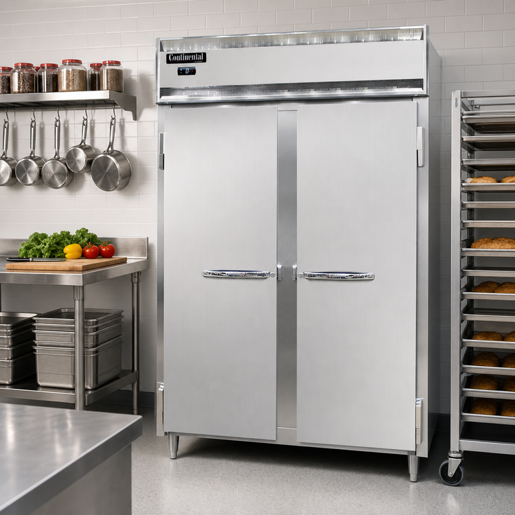 Product image #2 for Continental Refrigerator D2FNSS Designer Line 50 cu. ft. Two-Section All Stainless Steel Reach-In Freezer