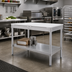 Thumbnail image #2 for New Age 48 Inch x 24 Inch Poly Top Work Table with Open Aluminum Base
