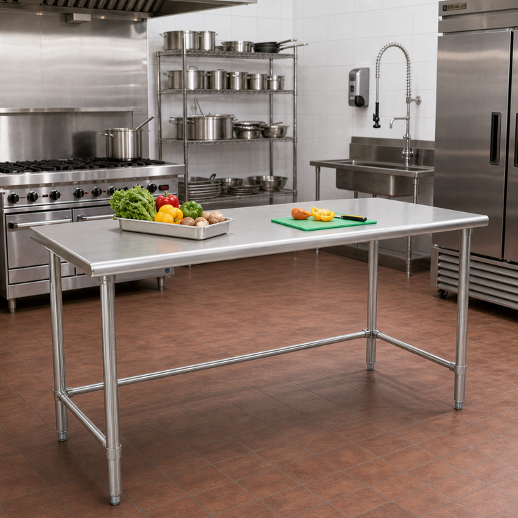 Product image #2 for Eagle Group BlendPort® Deluxe Series 72-Inch x 30-Inch Flat Top Stainless Steel Work Table