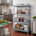 Thumbnail image #2 for Quantum Millenia 54 Inches W x 18 Inches D x 62 Inches H Polymer Shelving Unit with 4 Open Grid Shelves
