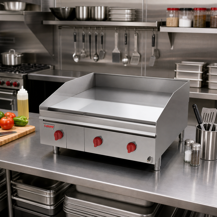 Product image #2 for Lang LG Series Extended Depth 36-Inch Gas Countertop Griddle with Chrome Plate and Solid-State Controls