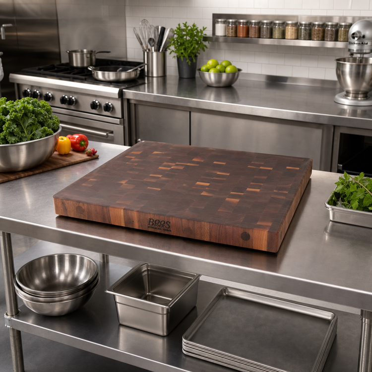 Product image #2 for John Boos Boos Block End Grain Walnut Island Countertop, 36 x 25 Inches, 2-1/4-Inch Thick