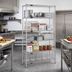 Thumbnail image #2 for Eagle Group 5-Tier Stationary Starter Wire Shelving Unit, Stainless Steel Finish, 60 Inches W x 18 Inches D x 86 Inches H