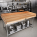Thumbnail image #2 for 96-Inch x 30-Inch Hard Maple Bakers' Table Replacement Top with 4-Inch Coved Risers