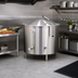 Thumbnail image #2 for Legion Low-Rim LSI-60 60-Gallon Stationary Direct Steam Kettle, Full Jacket