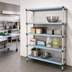 Thumbnail image #2 for MetroMax Q 4-Shelf Add-On Polymer/Wire Shelving Unit, 42W x 18D x 63H