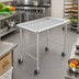 Thumbnail image #2 for John Boos 48-7/8-Inch x 30-3/8-Inch Stainless Steel Sorting Table with Raised Edge and Locking Casters