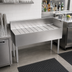 Thumbnail image #2 for Krowne Royal Series Stainless Steel Free Standing Underbar Corner Drainboard with Right End Return, 48 Inch