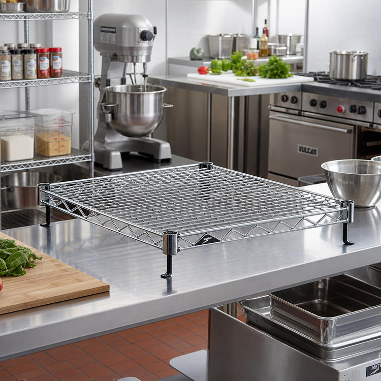 Product image #2 for Metro Super Adjustable Super Erecta 24" x 24" Wire Shelf, Stainless Steel Finish