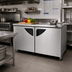 Thumbnail image #2 for Turbo Air Super Deluxe Series 60-1/4-Inch Two-Section Undercounter Freezer, 17 Cu. Ft., Self-Contained Rear-Mount, Stainless Steel